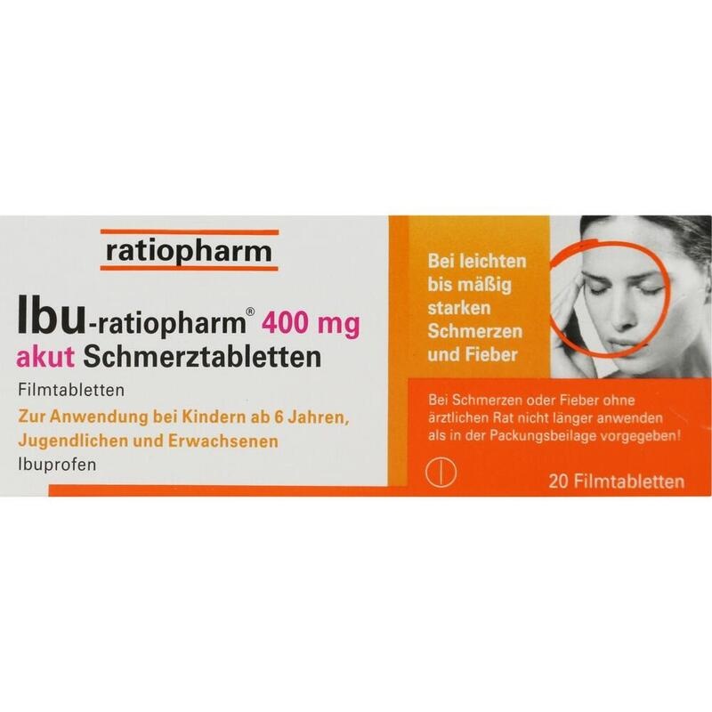 IBU-RATIOPHARM 400 mg akut Schmerztbl.Filmtabl.