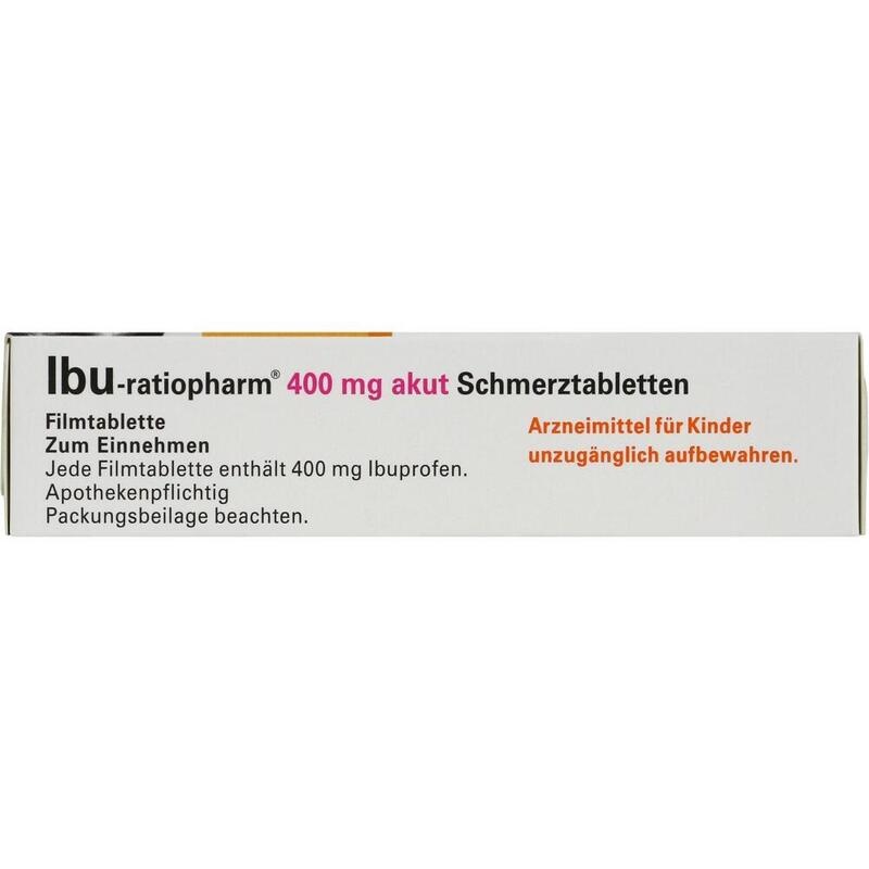 IBU-RATIOPHARM 400 mg akut Schmerztbl.Filmtabl.