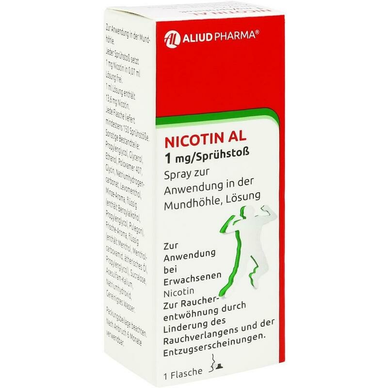 NICOTIN AL 1 mg/Sprühstoß Spray z.Anw.i.d.Mundhö.